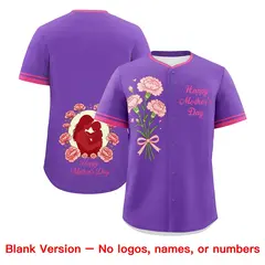 Pink Mother's Day Style Baseball Jersey 7