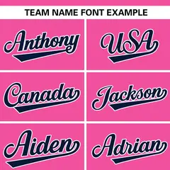 Pink Navy Flame Graffiti Authentic Baseball Jersey 3