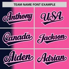 Pink Navy Gradient Pinstripe Baseball Jersey 3