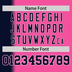 Pink Navy Gradient Pinstripe Baseball Jersey 4