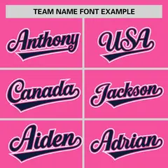 Pink Navy Half Stripe Authentic Baseball Jersey 3