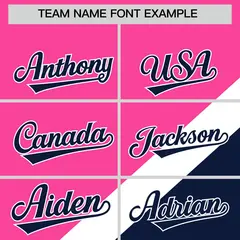 Pink Navy Raglan Varsity Letterman Baseball Jacket 3