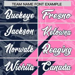 Pink Navy Split Lightning Pattern Football Jersey 3