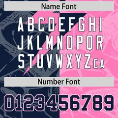 Pink Navy Split Lightning Pattern Football Jersey 4