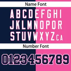Pink Navy Stripe-Solid Combo Authentic Baseball Jersey 4