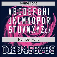 Pink Navy Swirl Graffiti Baseball Jersey 4