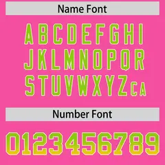 Pink Neon Green and Gold Gradient Sides Football Jersey 4