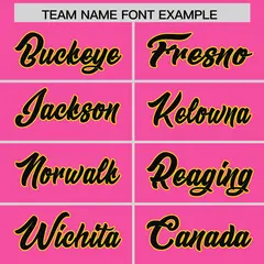 Pink Neon Green and Gold Gradient Sides Football Jersey 3