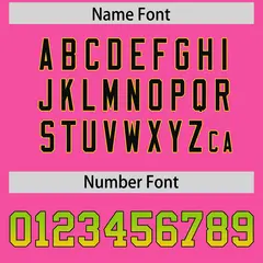 Pink Neon Green and Gold Gradient Sides Football Jersey 4