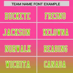 Pink Neon Green Gradient Fashion Authentic Football Jersey 3