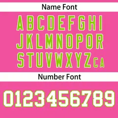 Pink Neon Green Gradient Star Pattern Baseball Jersey 4