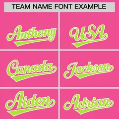 Pink Neon Green Side Camo Baseball Jersey 3