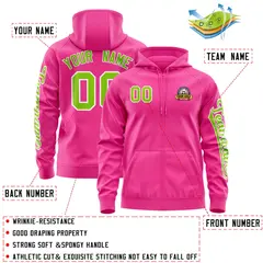 Pink Neon Green Varsity Full-Zip Letterman Jacket Hoodie 4
