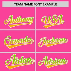 Pink Neon Green-Yellow Gradient Varsity Full-Snap Raglan Baseball Jacket 3