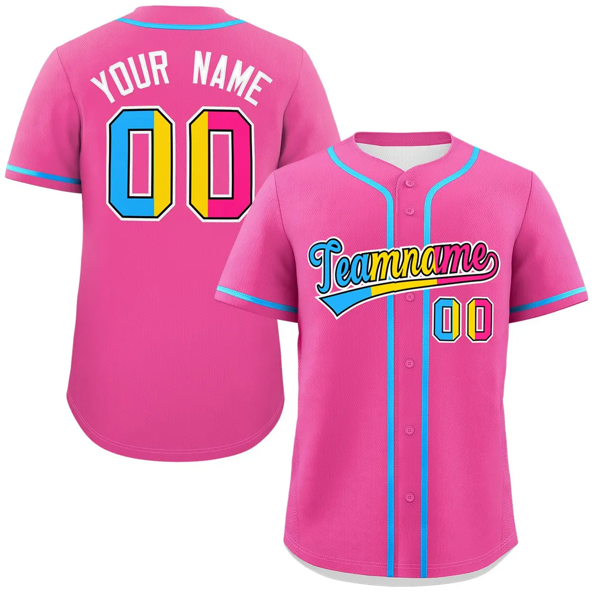 Pink Pansexuality Pride Month Baseball Jersey