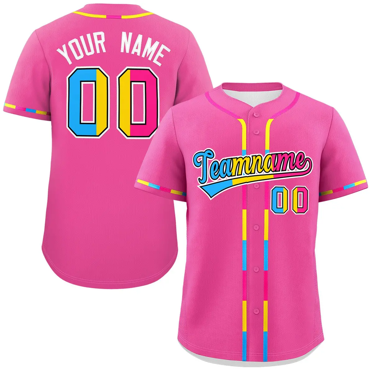 Pink Pansexuality Pride Month Baseball Jersey