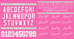Pink Pink-White Authentic Classic Baseball Jersey 3