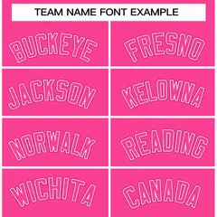 Pink Pink-White Full-Snap Varsity Letterman Jacket 3