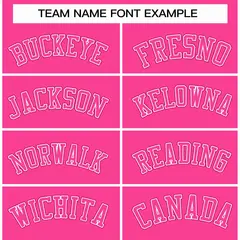 Pink Pink-White Full-Snap Varsity Letterman Jacket 3