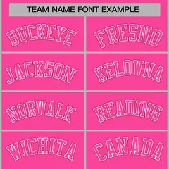 Pink Pink-White Full-Snap Varsity Letterman Jacket 5
