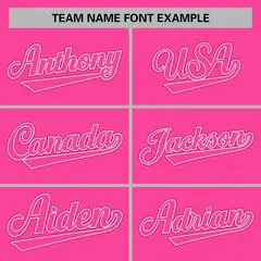 Pink Pink-White Full-Snap Varsity Letterman Jacket 5