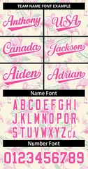 Pink Pink-White Graffiti Flamingo Authentic Baseball Jersey 3