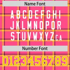 Pink Plaid Pattern Authentic Football Jersey 4