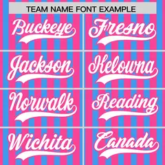 Pink Powder Blue American Flag Graffiti Baseball Jersey 3