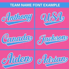 Pink Powder Blue Color Block Raglan Sleeves Baseball Jersey 3