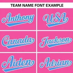 Pink Powder Blue Flame Graffiti Authentic Baseball Jersey 3