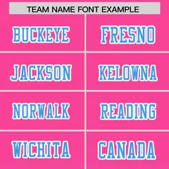 Pink Powder Blue Gradient Side Pattern Football Jersey 3