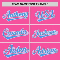 Pink Powder Blue Horizontal Stripe Pullover Baseball Jersey 3