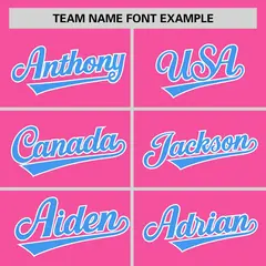 Pink Powder Blue Raglan Pullover Baseball Jersey 3