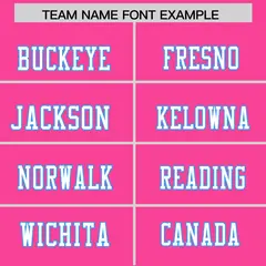 Pink Powder Blue Shoulder Star Pattern Flag Football Jersey 3