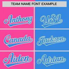 Pink Powder Blue Split Coconut Tree Baseball Jersey 3