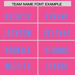 Pink Powder Blue Square Neckline Football Jersey 3