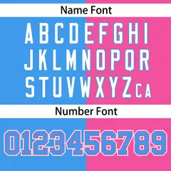 Pink Powder Blue Stripe-Solid Combo Baseball Jersey 4