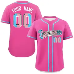 Pink Powder Blue Transgender Pride Month Baseball Jersey