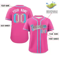 Pink Powder Blue Transgender Pride Month Baseball Jersey 2