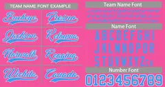 Pink Powder Blue White Classic Authentic Baseball Jersey 3