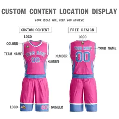 Pink Powder Blue-White Lightning Graffiti Basketball Jersey 3