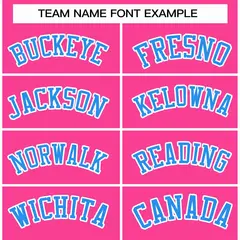 Pink Powder Blue-White Raglan Varsity Letterman Full-Snap Jacket 3