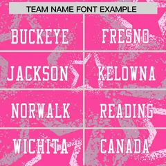 Pink Powder Blue-White Star Pattern Football Jersey 3