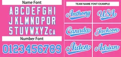 Pink Powder Blue-White Stripe Raglan Baseball Jersey 3