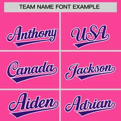 Pink Purple American Flag Full-Snap Raglan Letterman Jacket 3