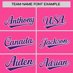 Pink Purple Classic Authentic Baseball Jersey 3