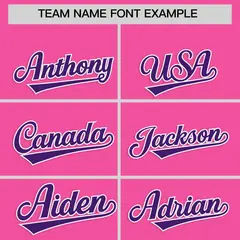 Pink Purple Classic Authentic Baseball Jersey 3