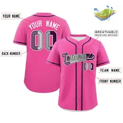 Pink Purple Classic Pride Month Genderless Baseball Jersey 2