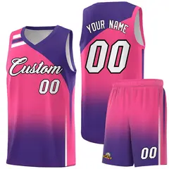 Pink Purple Gradient Basketball Jersey Sports Uniform