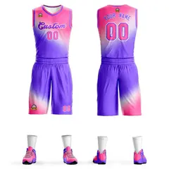 Pink Purple Gradient Fashion Basketball Jersey